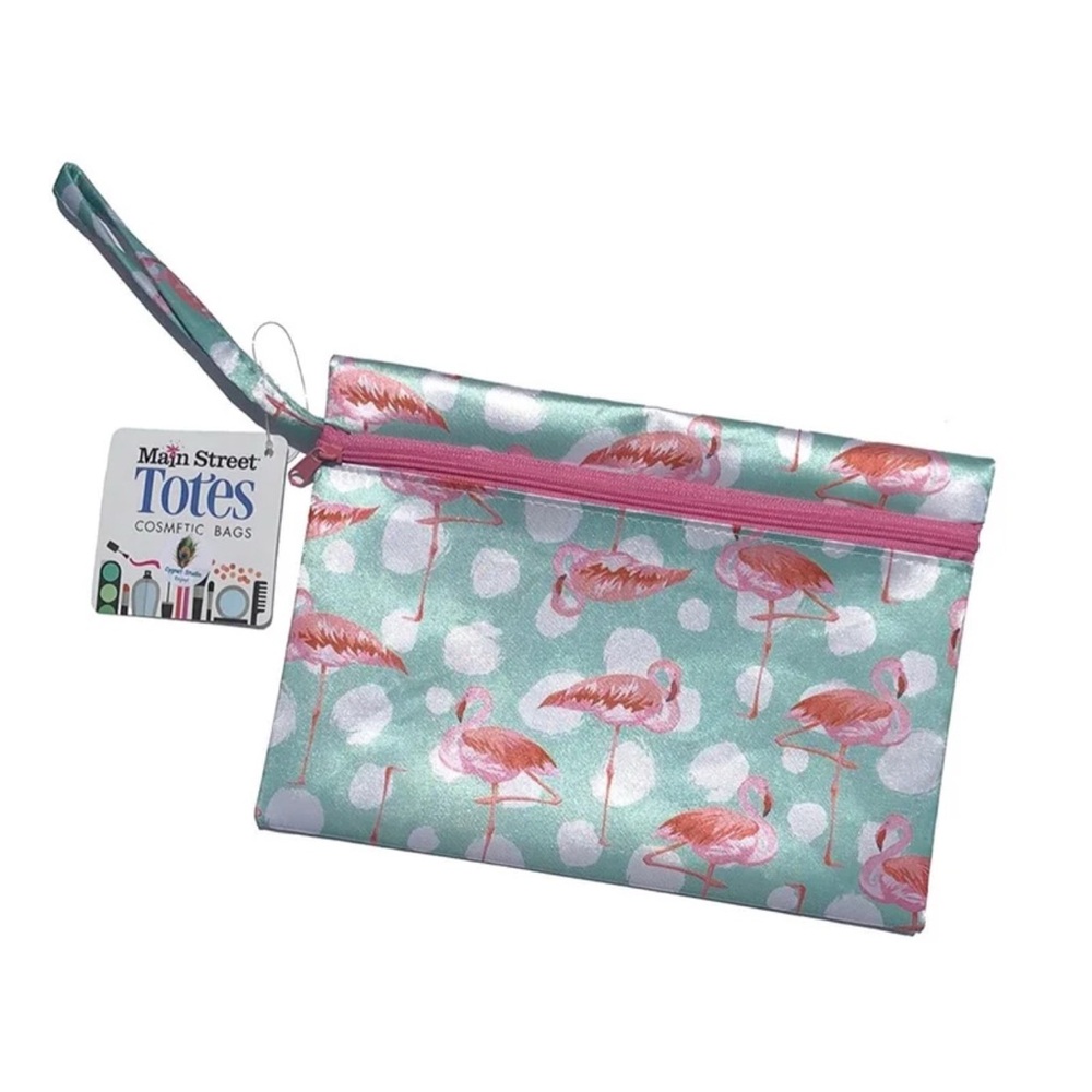 Main Street Flamingo cosmetic bag (multi purpose)NWT